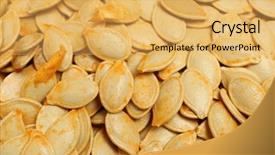  Presentation with pumpkin seeds - Presentation consisting of pumpkin seeds background and a yellow colored foreground