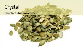  Presentation with pumpkin seeds - Slides featuring pumpkin seeds background and a blonde colored foreground