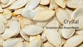  Presentation with pumpkin seeds - Beautiful theme featuring pumpkin seeds backdrop and a lemonade colored foreground