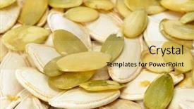  Presentation with pumpkin seeds - Amazing PPT theme having pumpkin seeds backdrop and a yellow colored foreground
