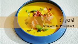  Presentation with pumpkin seeds - Audience pleasing slide deck consisting of pumpkin-soup-with-bacon backdrop and a gold colored foreground