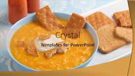  Presentation with cream - Cool new slide deck with pumpkin-soup-with-crackers backdrop and a gold colored foreground
