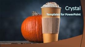  Presentation with k2 spice - Amazing slide set having pumpkin spice latte backdrop and a wine colored foreground