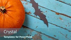  Presentation with fall season - Slides enhanced with pumpkin-spider-and-bat-toys background and a ocean colored foreground