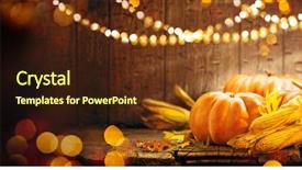  Presentation with fall festival - Cool new presentation design with pumpkin squash happy thanksgiving day backdrop and a tawny brown colored foreground