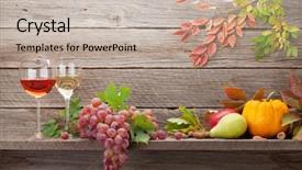  Presentation with end of life care - Amazing slides having pumpkins grapes apples pears wine backdrop and a soft green colored foreground