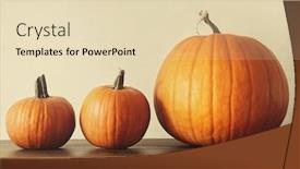  Presentation with still life crucifixion table - Amazing slide deck having pumpkins-on-a-table backdrop and a lemonade colored foreground