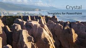  Presentation with pancake - Presentation enhanced with punakaki-pancake-rocks-in-paparoa background and a light blue colored foreground