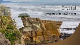  Presentation with beautiful landscapes - Colorful presentation theme enhanced with punakaki-pancake-rocks-in-paparoa backdrop and a light blue colored foreground
