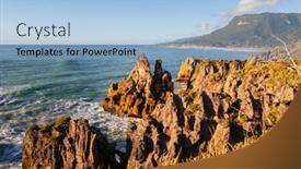  Presentation with beautiful landscapes - Theme featuring punakaki-pancake-rocks-in-paparoa background and a light blue colored foreground