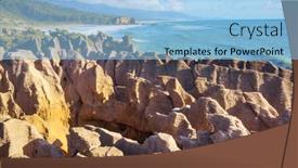  Presentation with beautiful landscapes - PPT theme consisting of punakaki-pancake-rocks-in-paparoa background and a light blue colored foreground