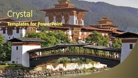  Presentation with second chances - PPT theme having punakha-dzong-in-punakha-bhutan background and a tawny brown colored foreground