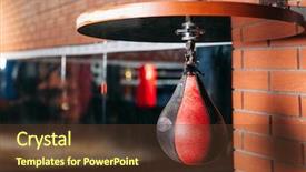  Presentation with bag - Colorful theme enhanced with punch - black and red punching bag backdrop and a tawny brown colored foreground