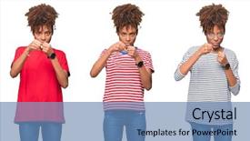  Presentation with collage - Audience pleasing PPT theme consisting of punch - collage of young beautiful african backdrop and a teal colored foreground