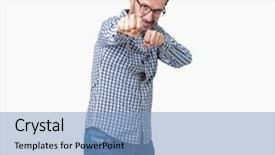  Presentation with few thread bobbin isolated - Slide set consisting of punch - handsome middle age elegant senior background and a light blue colored foreground