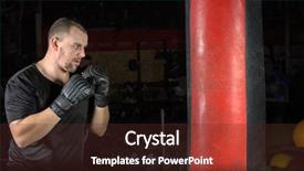  Presentation with boxer - Colorful slide deck enhanced with punch - young male boxer training backdrop and a  colored foreground