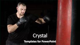  Presentation with boxer - Cool new PPT layouts with punch - young male boxer training backdrop and a  colored foreground