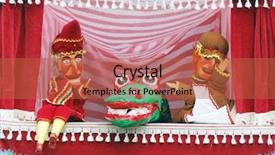  Presentation with show - Presentation enhanced with punch and judy show background and a red colored foreground