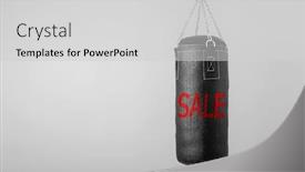  Presentation with friday - Beautiful slide set featuring punching-bag-hanging-on-colorful backdrop and a light gray colored foreground