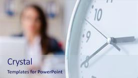  Presentation with unhappy - Colorful PPT theme enhanced with punctual workers - beautiful female employee unhappy backdrop and a light blue colored foreground