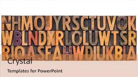  Presentation with color blocks - Amazing PPT theme having punctuation - background of vintage letterpress wood backdrop and a coral colored foreground