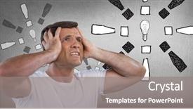  Presentation with composite - Theme with punctuation - digital composite of frustrated man background and a gray colored foreground