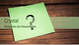  Presentation with green watercolor paper texture - Amazing PPT layouts having punctuation - question mark against green paper backdrop and a mint green colored foreground