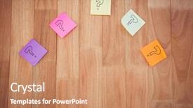  Presentation with swot analysis question mark word - Amazing presentation theme having punctuation - question mark on 5 post-it backdrop and a coral colored foreground