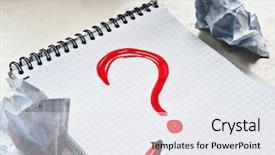  Presentation with question - Beautiful PPT theme featuring punctuation - question mark backdrop and a sky blue colored foreground