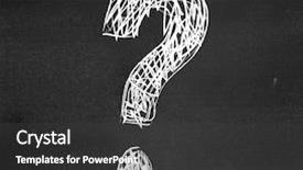  Presentation with finance question - Slide set consisting of punctuation - question background and a dark gray colored foreground