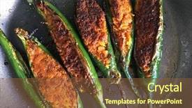  Presentation with indian child unity handicapped - Colorful PPT layouts enhanced with pungent green stuffed chili indian backdrop and a tawny brown colored foreground