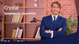  Presentation with law enforcement police dispatcher working - Beautiful slide deck featuring punish reward - young handsome lawyer working backdrop and a  colored foreground