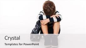  Presentation with punishment - Amazing slide set having punishment - portrait of an upset sad backdrop and a white colored foreground