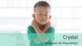  Presentation with punishment - Slide set with punishment - young child at home playful background and a seafoam green colored foreground