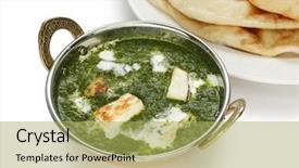  Presentation with indian food - Beautiful PPT theme featuring  backdrop and a  colored foreground.