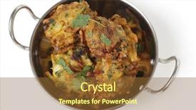  Presentation with onion - Slide deck with punjabi - homemade onion bhaji indian appetisers background and a tawny brown colored foreground