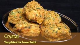  Presentation with indian democracy - Beautiful presentation theme featuring punjabi - indian vegetable pakora made backdrop and a tawny brown colored foreground
