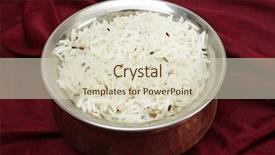  Presentation with rice grain - Presentation theme enhanced with punjabi - jeera rice - long-grain basmati background and a soft green colored foreground