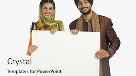  Presentation with blank portrait a4 - PPT layouts with punjabi - portrait of a sikh couple background and a white colored foreground