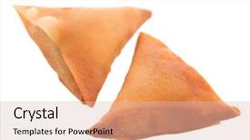  Presentation with snack food - PPT layouts with punjabi - samosa is a popular snack background and a lemonade colored foreground