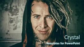  Presentation with black culture - Slides enhanced with punk-and-rock-culture-portrait background and a wine colored foreground