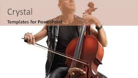  Presentation with punk - Presentation design featuring punk-artist-sitting-and-playing background and a  colored foreground