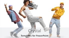  Presentation with punk - Presentation design featuring punk-caucasian-and-an-african background and a  colored foreground