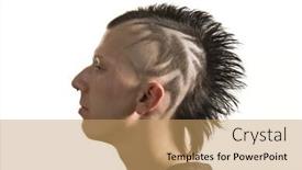  Presentation with punk - PPT layouts consisting of punk-fashion-boy background and a coral colored foreground