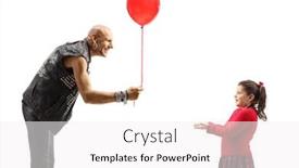  Presentation with punk - Slide set with punk-giving-a-red-balloon background and a white colored foreground