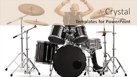  Presentation with punk - Amazing theme having punk-male-artist-playing-drums backdrop and a lemonade colored foreground