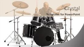  Presentation with punk - Colorful presentation design enhanced with punk-male-drummer-playing backdrop and a lemonade colored foreground