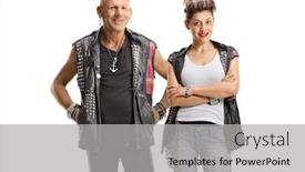  Presentation with punk - Colorful slide set enhanced with punk-people-posing-isolated backdrop and a light gray colored foreground