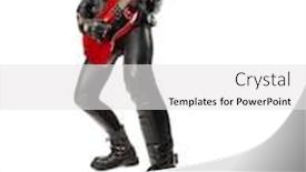  Presentation with punk - Presentation theme consisting of punk rock musician isolated on white background and a white colored foreground