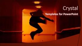  Presentation with punk - Presentation with punk-rocker-jumping-in-tunnel background and a wine colored foreground